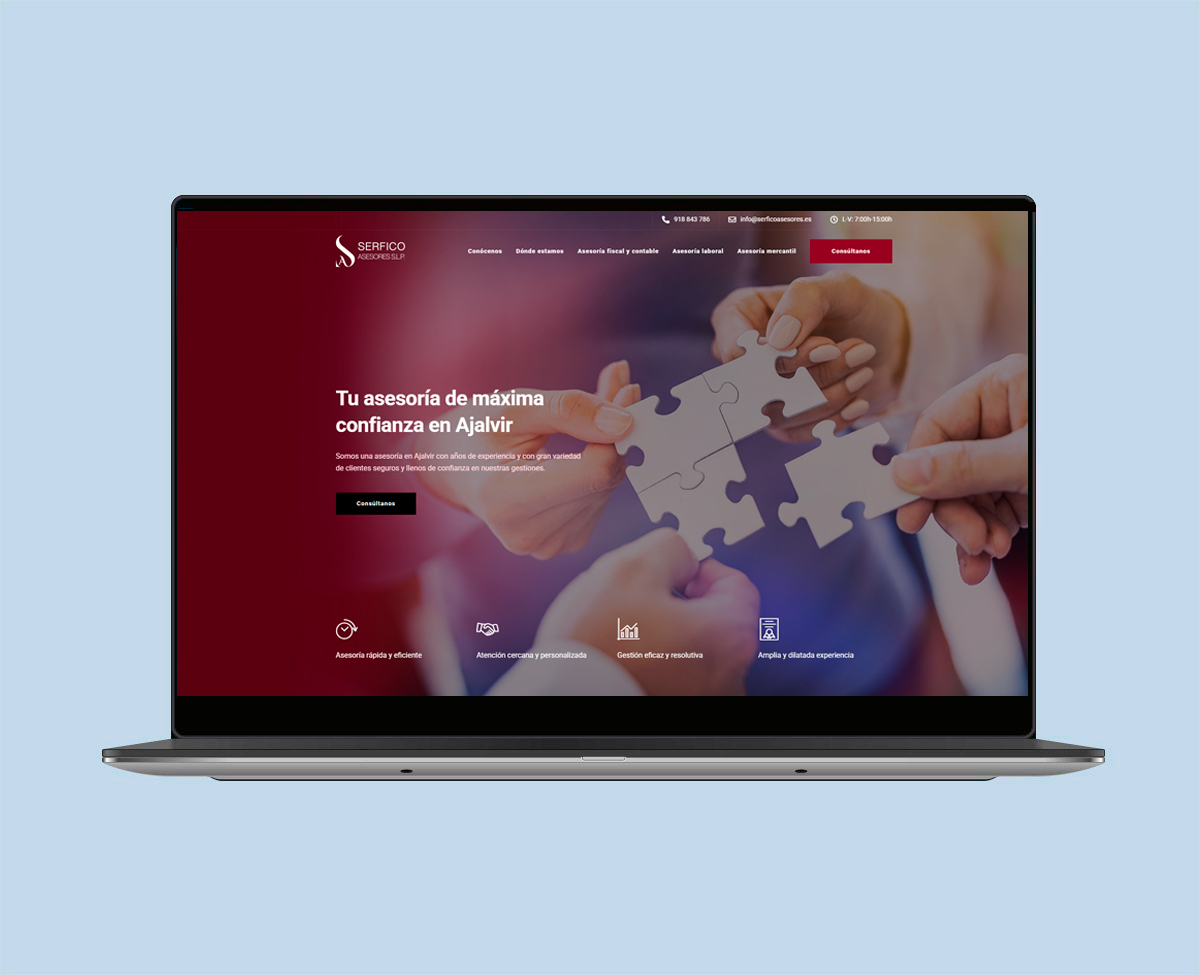 Pánina web de asesoría fiscal y contable