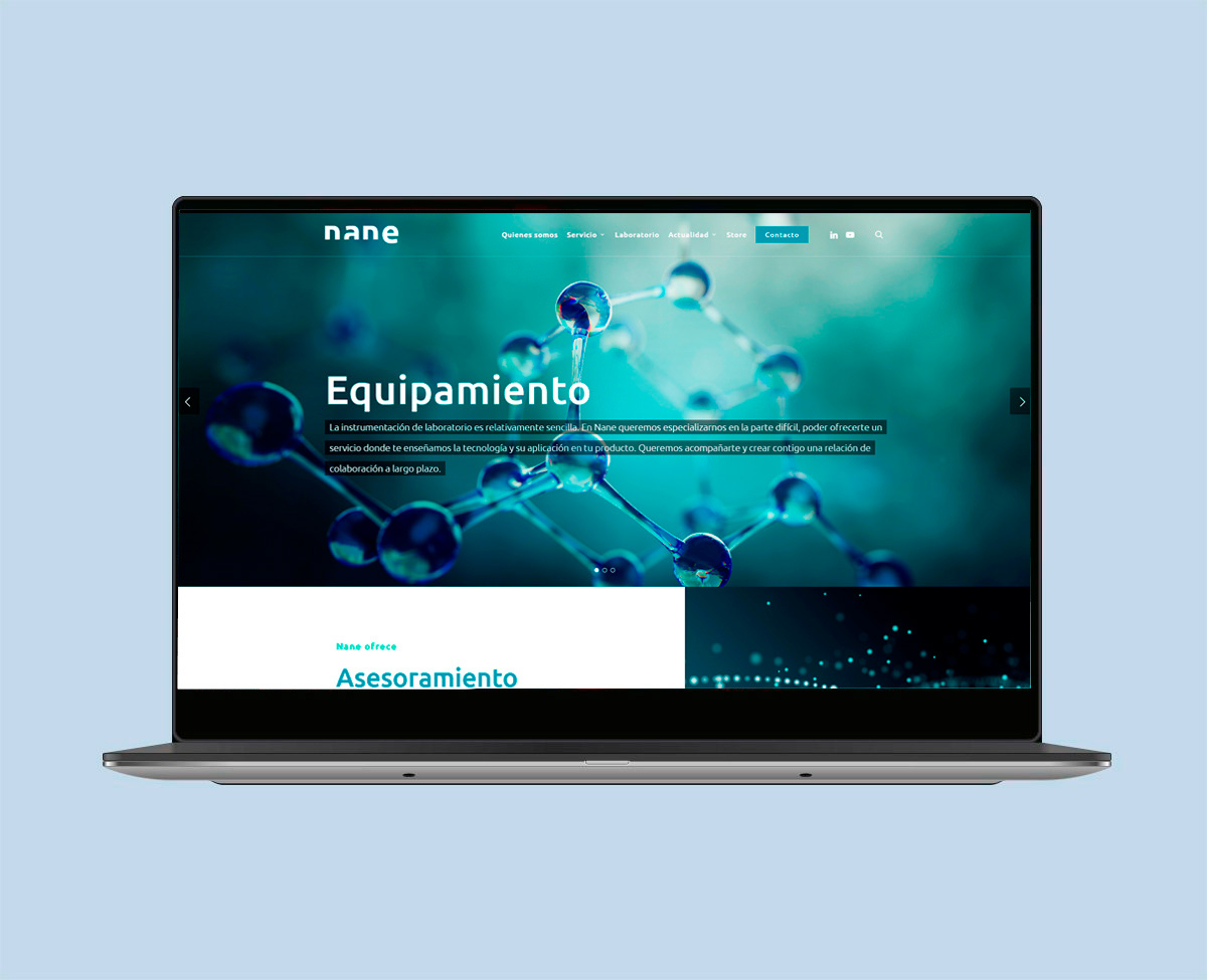 Web de productos médicos y dientíficos