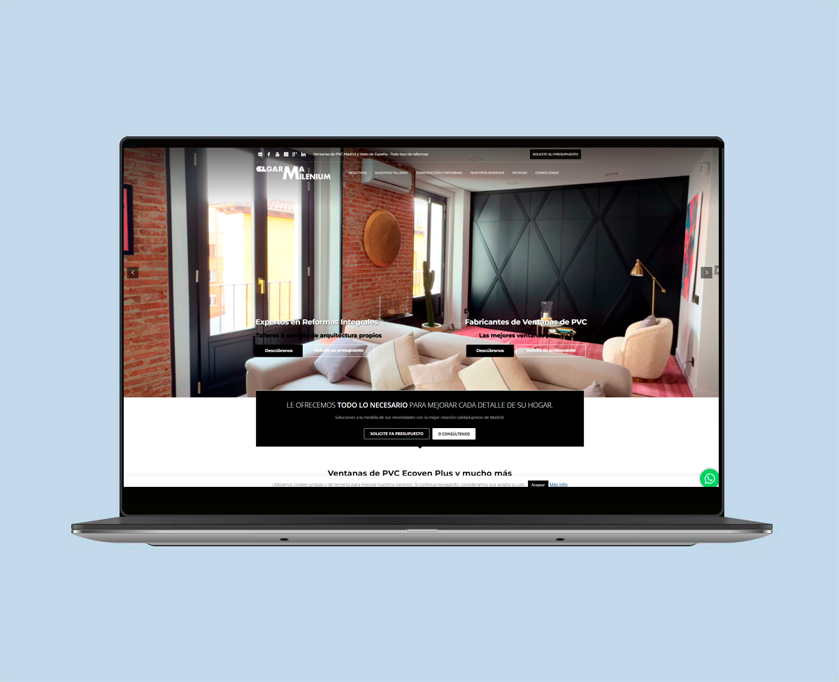 Web de ventanas de PVC y reformas