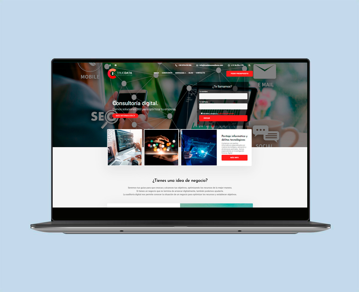 Página web de perita y servicios informáticos